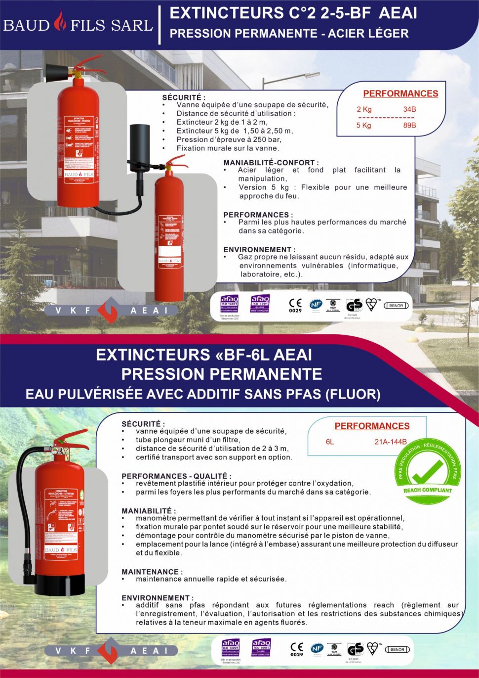 Baud & Fils SARL | exutoires de fumée et extincteurs à Genève