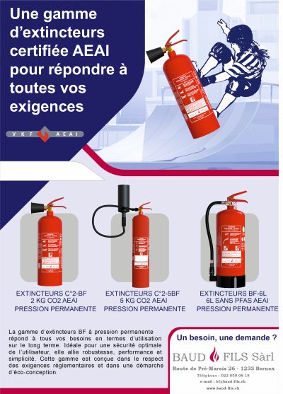 Baud & Fils SARL | exutoires de fumée et extincteurs à Genève